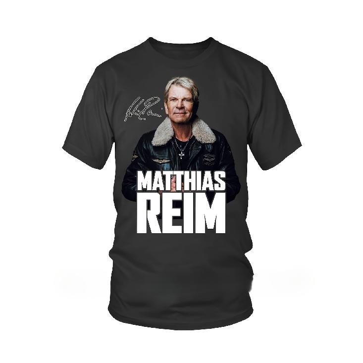 Herren Matthias Reim 2025 Tour Konzert T-Shirt - Offizielle Unterschrift & Autogramm-Stil Grafik, Retro Musikband Tee, Weicher Bequemer Klassischer Schnitt, S schwarz
