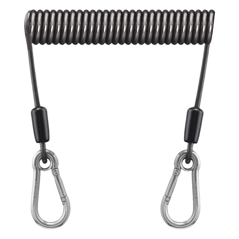 

Antilost Stretch Cord for Fishing Multipurpose Tool Fishing Safety Lanyard Retractable Coiled Tether with Carabiner 1.2 meters