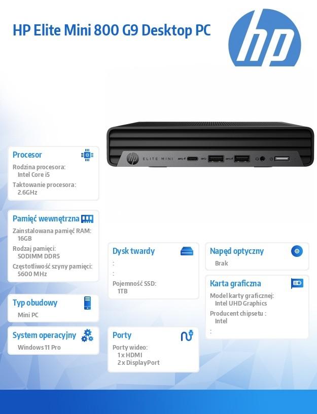 Počítač Elite Mini 800 G9 1TB/16GB/W11P 998R2ET