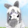 Futrzana Głowa Zwierzęcia Królik Fursuit Maska Wycięta Halloweenowa Bal Maskowy Cosplay Kostium Akcesoria Nakrycie Głowy Królika dla Dzieci Dorosłych