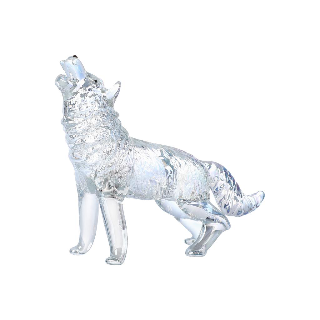 Crystal Lucky Wolf  Dog Miniatures Figurines Home Desktop in-vehicle Crystal Crafts Ornaments Wolf Tea Pet Home Decoration Gifts