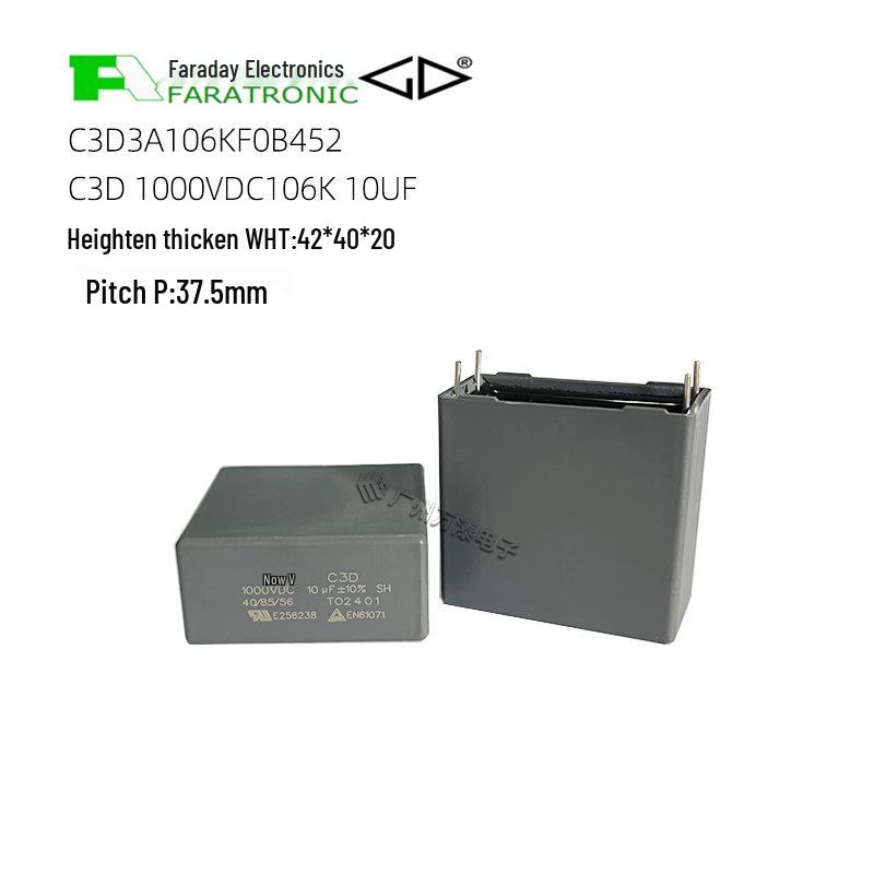 

Xiamen Fara 10µF 1000VDC High-Performance PCB DC-Link Filtering Capacitor