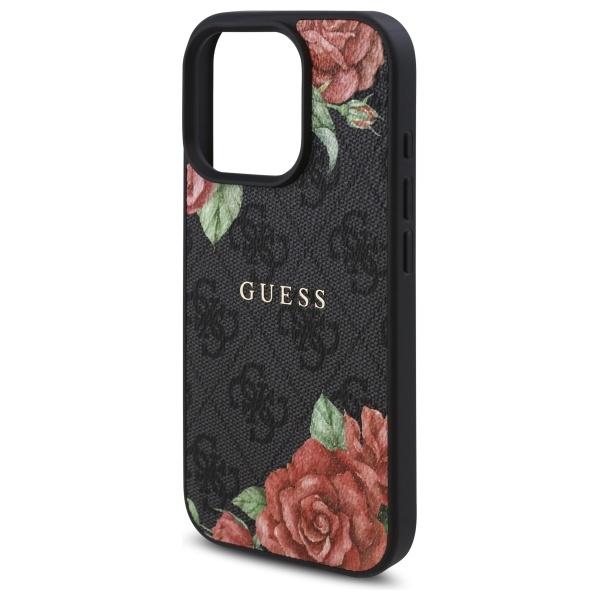 Guess Guhmp16Lp4Ropemck Iphone 16 Pro    6.3 Czarny/Black Hardcase 4G Flowers Print Magsafe
