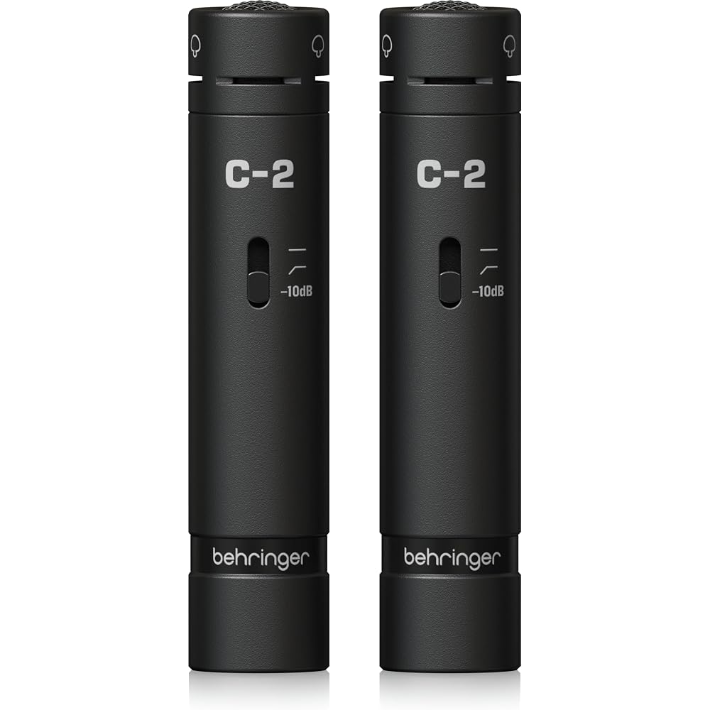 Behringer Behringer C-2 Dark Edition Stereo Matched Pair Condenser Microphone Black Model with Case