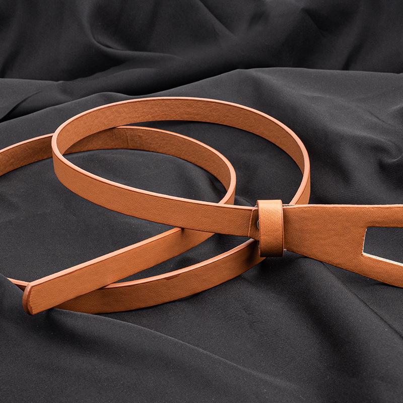 Retro Buckle Elastic Leather Waist Belt for Women