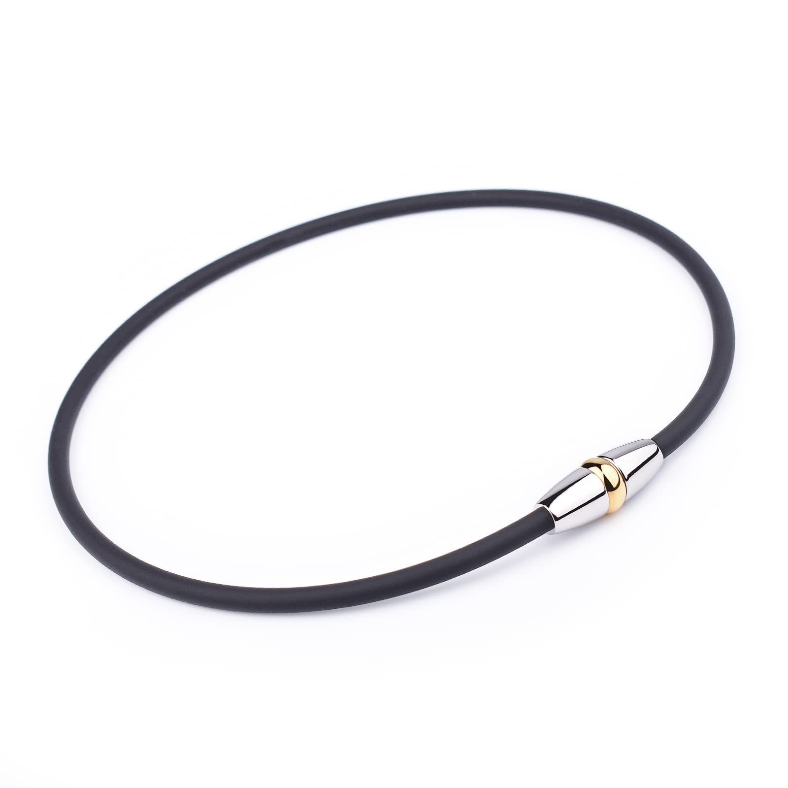 

FUANNA Magnetic Necklace with Magnetic Stainless Popular Baseball Player Gold Joint, Steel, Fashionable, High-Quality Design, Model, (45cm, + Black)