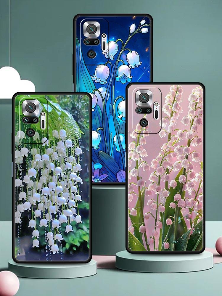 Lily Of The Valley Clear Floral Phone Case Cover for Redmi 14C 10C Note 15 14 13 12 10 11 K40 Pro Plus Soft TPU Shockproof Capas