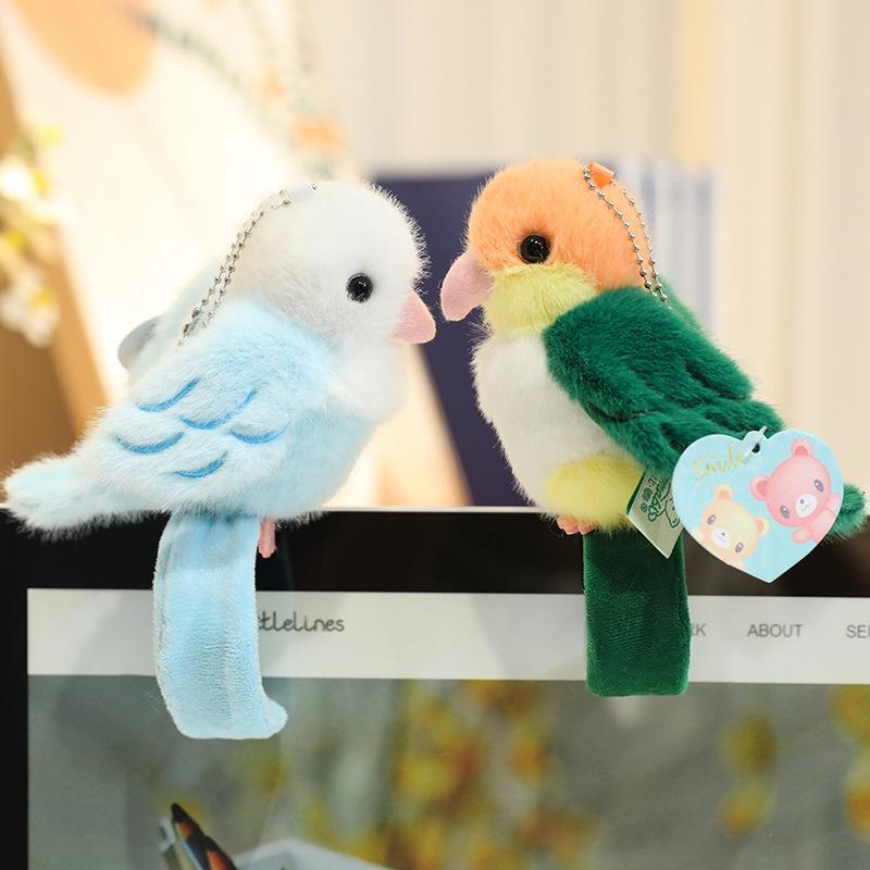 Popular Plush Parrot Bird Slap Bracelet & Pendant Doll