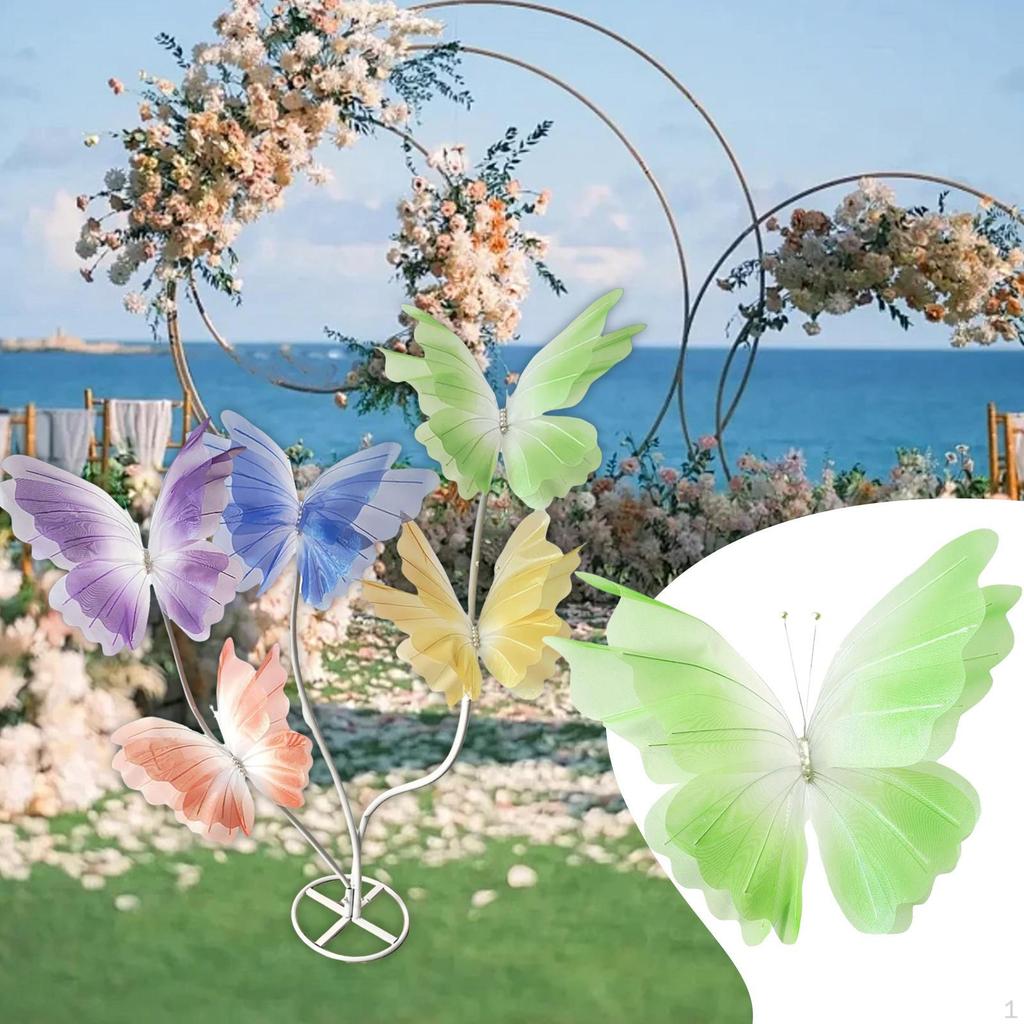 Artificial Butterflies with Base, Bridal Shower Supplies, DIY Giant Butterfly Decorations