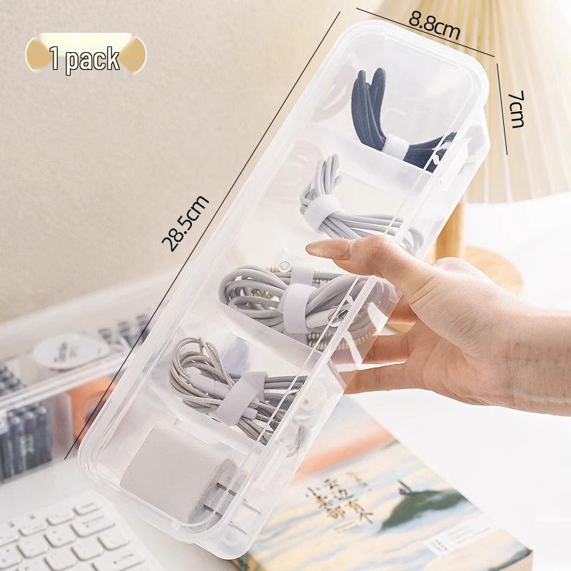 

Desktop Cable Management and Storage Box for Chargers and Cables