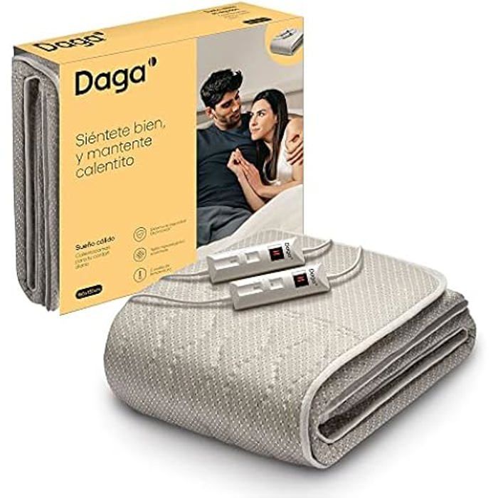 Chauffe-lit - DAGA - Modèle Sommeil Chaud - Tissu Ultra Doux - Hypoallergénique - 2 Niveaux De Chaleur