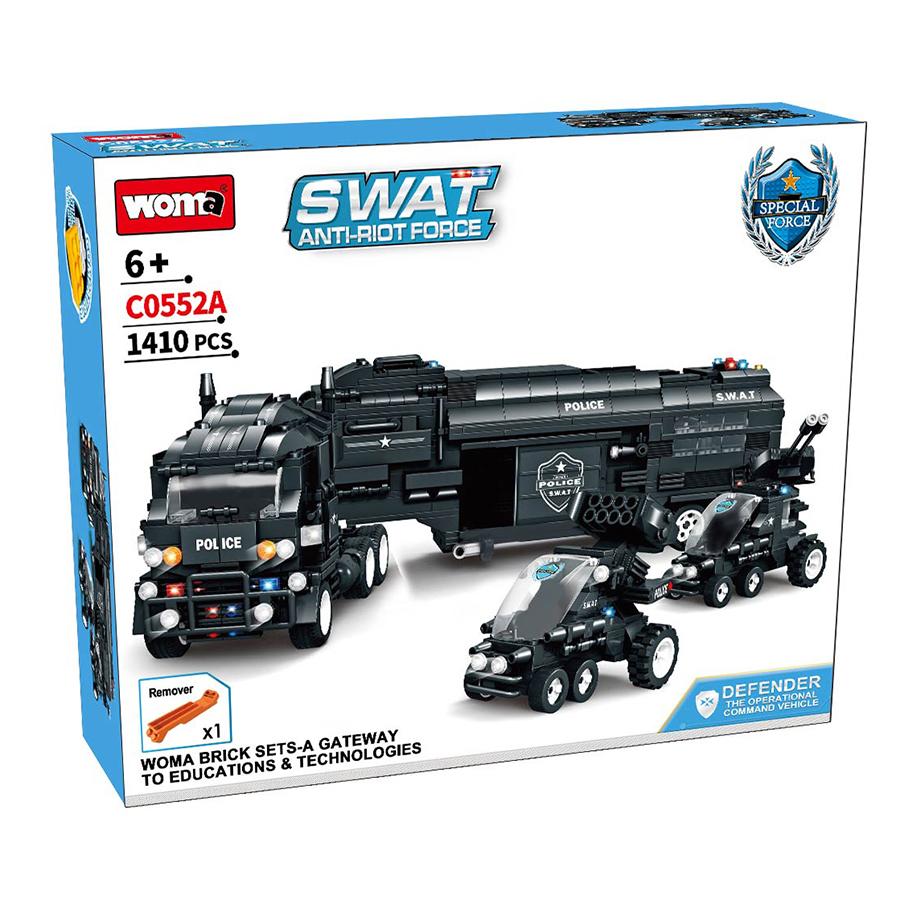 

WOMA TOYS C0552A Factory SWAT Corps Anti Riot Force Полицейская машина Маленький Пластиковый Строительный Набор Блоков Кирпичи