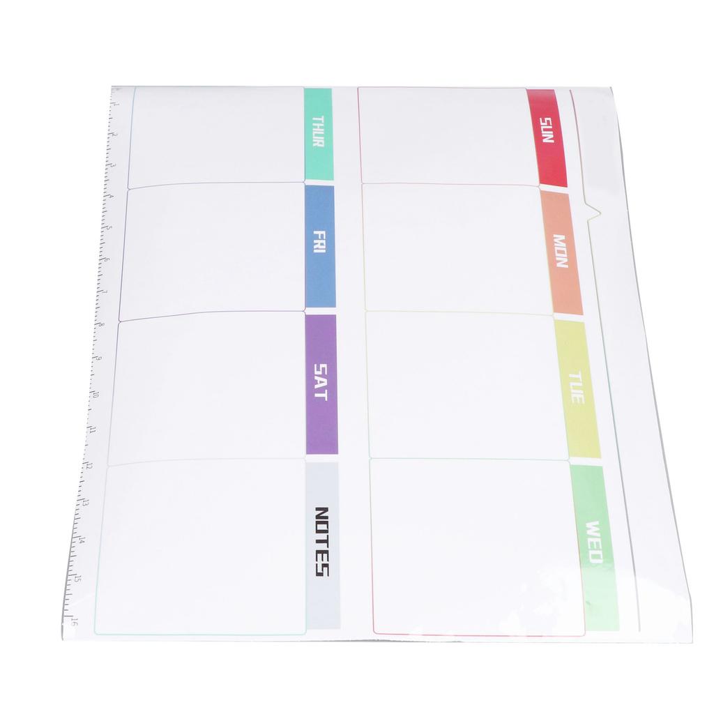 Weekly Calendar Self Adhesive Reusable Weekly Dry Erase Board Paste with Eraser for Home Wall Fridge
