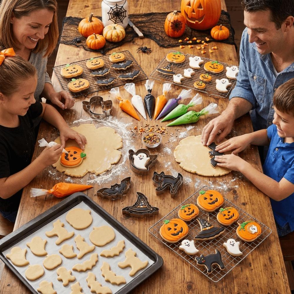 15PCS/SET 3D Halloween Cookie Cutter Set Smooth Edges Pumpkin Cookie Cutter Fondant Decorating
