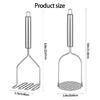 Praktischer Kartoffelstampfer aus Edelstahl zum Zerkleinern von Kartoffeln und Gemüse. Ergonomischer Griff für einfache Handhabung.