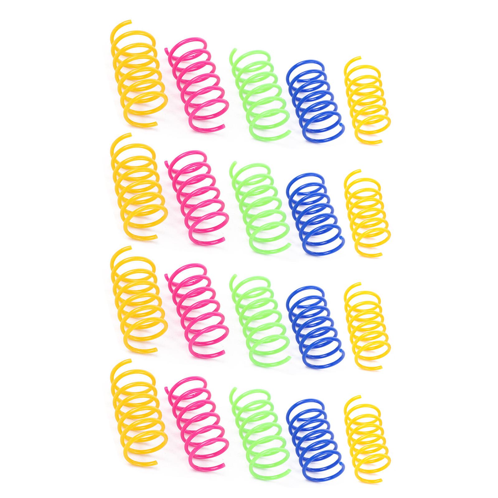 

8/20Pieces Colorful Springs for Cat Spiral Random Color for Cat Spring Toys Set for Cat Playful Flexible for Cat Plastic 20PCS