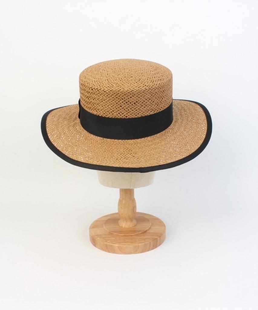 Yunibeosyeolkemiseuteuli Edge Taping Brown Long Panama Hat Panama Hat