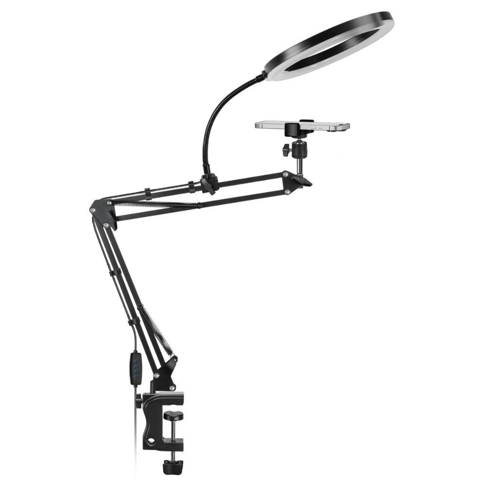 

Багатокутовий регульований живий світловий тримач для телефону, тримач для мобільного телефону, відеозапис