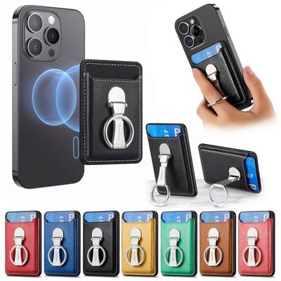 Für IPhone 15 Pro Max 14 Plus 13 12 11 Fall Magnetische Magsafe Starke Anziehung Karte Slots Brieftasche Metall Ring halter Stand Telefon Tasche Abdeckung