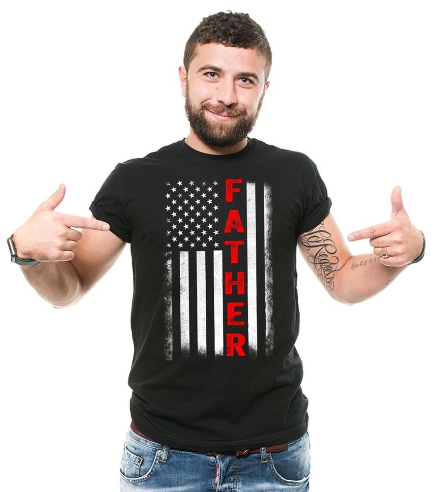Mens Father Patriotic Shirt USA Flag Patriotic Tee Father s Day Patriotic Shirt Unisex T-Shirt XL