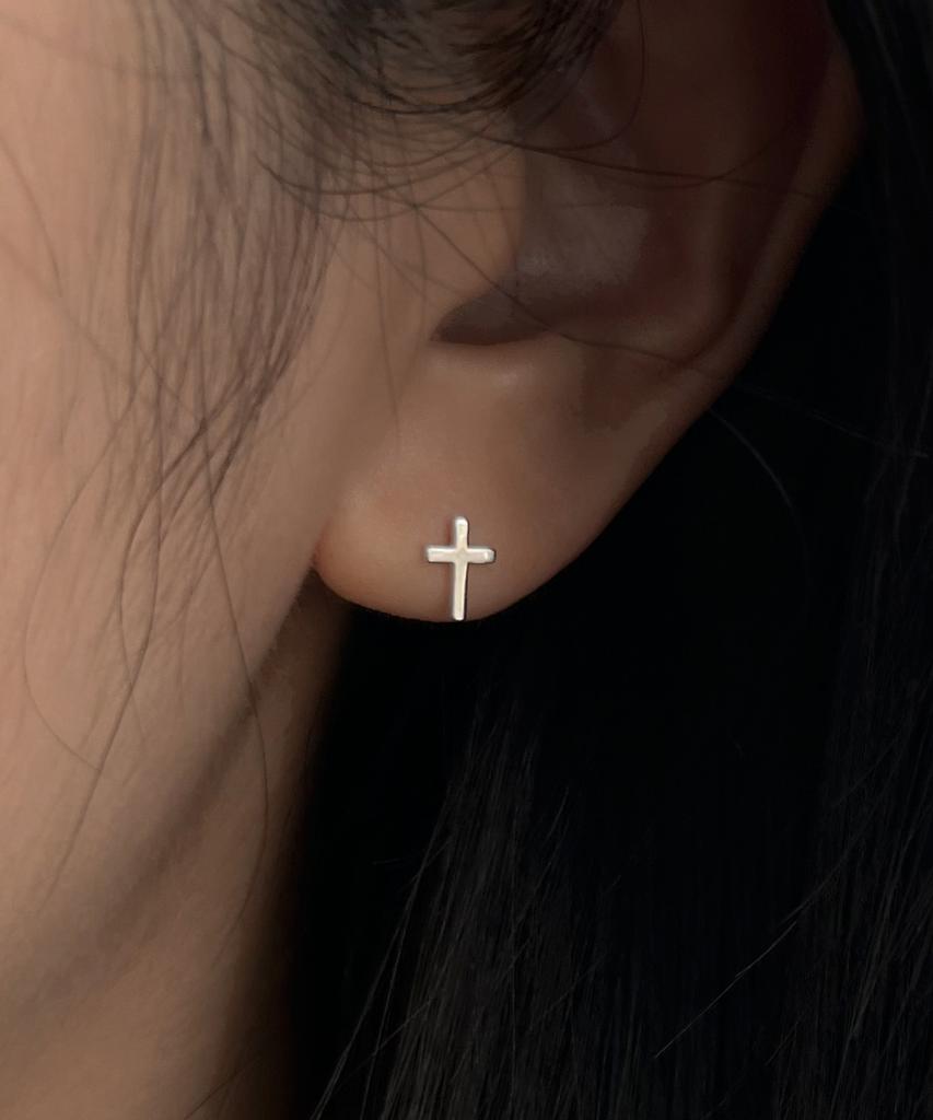 Baradu 925 Simple Cross Piercing (Single)