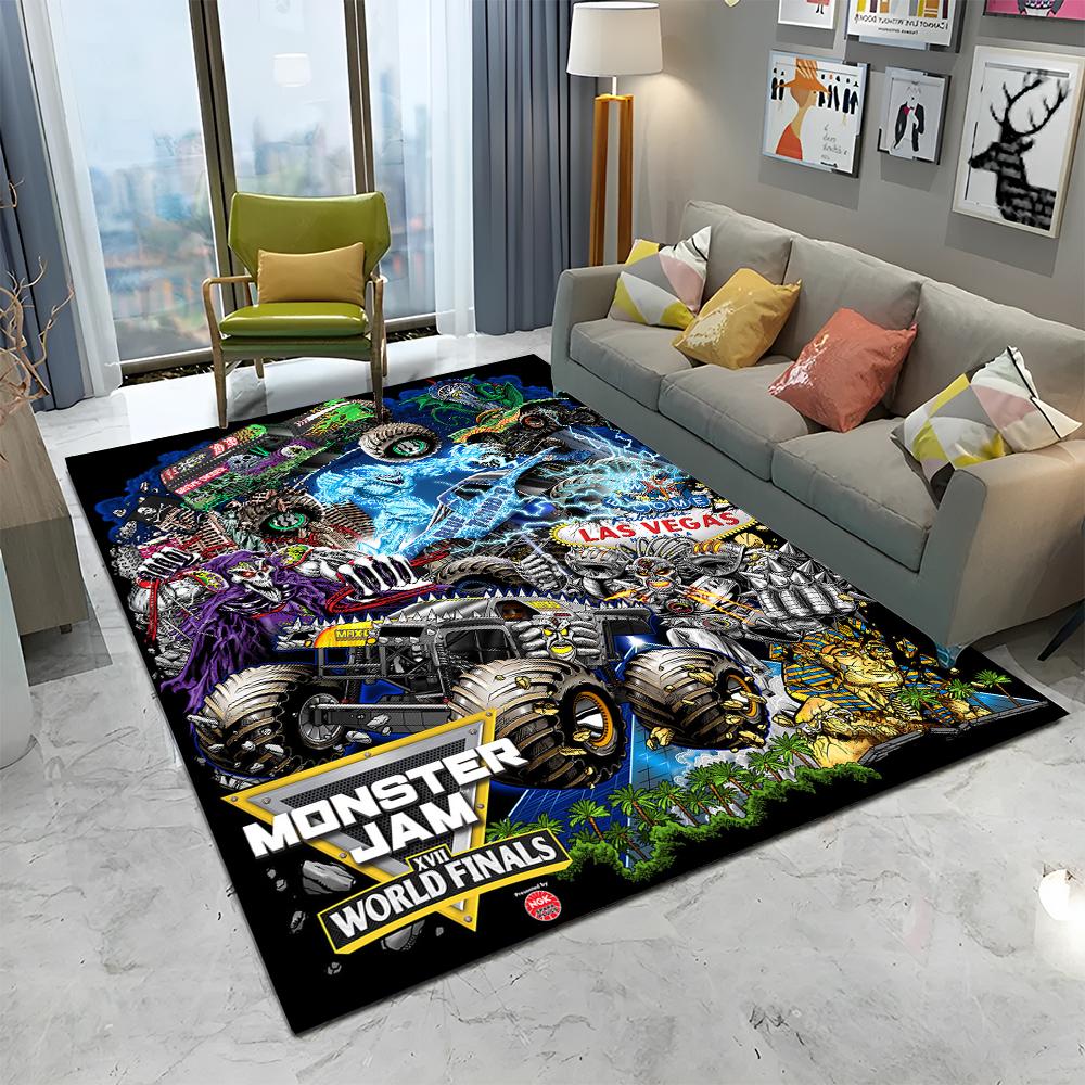 

3D Monster Jam мультфильм монстр грузовик ковер для гостиной спальни подарок украшения дома