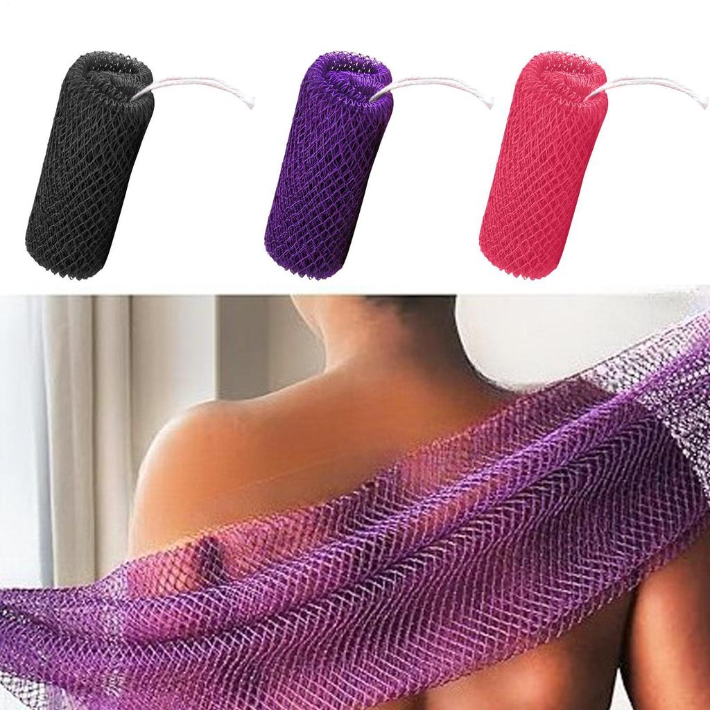 1PC African Net Bath Sponges  Exfoliating Bath Sponge Scrub Deep Cleaning For Smoothing Arm Foot Back Neck Leg Body Skin