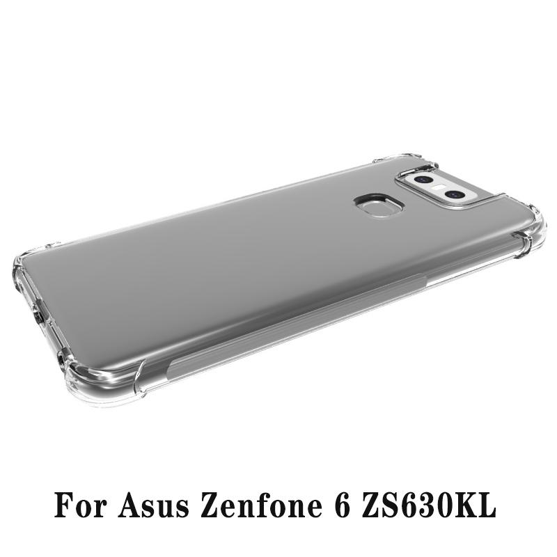 EUCAGR Per Asus Zenfone 6 ZS630KL Cuscinetto d'Aria Antiurto Airbag Silicone TPU Morbido TPU Cover Posteriore Custodia Opaca per Asus Zenfone6