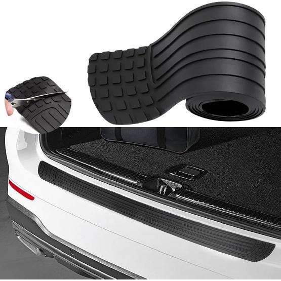 Car Rear Bumper Protector,Car Trunk Protection Strip,Rear Bumper Protector Guard Rubber,Universal Anti-Scratch Trunk Bumper Guard,for Most Car