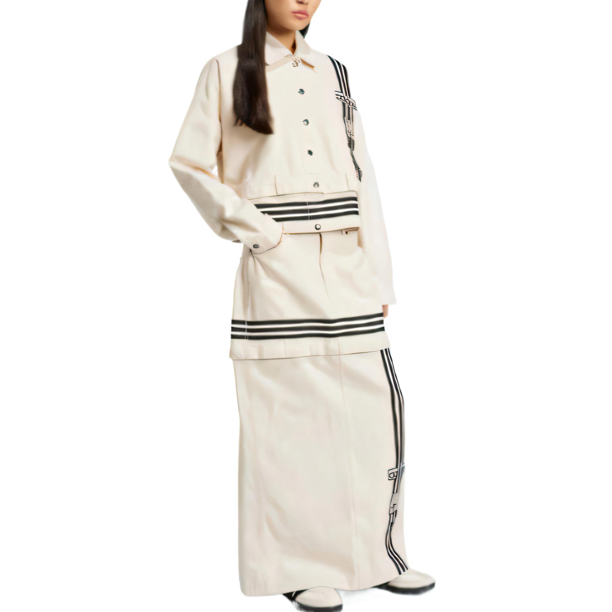 Adidas Originals SS25 Casual Long Skirt Women s Natural Denim Beige Yellow JD5619 29