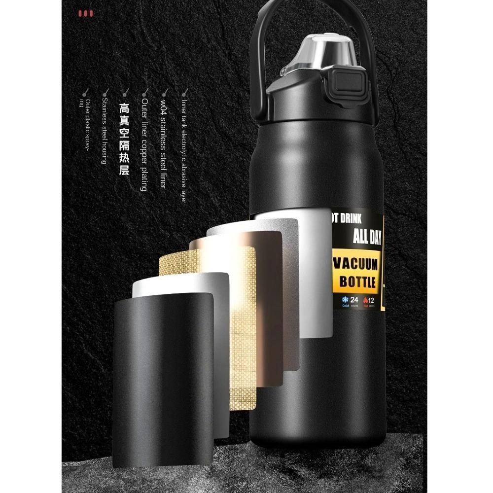 Termohrnek z nerezové oceli 304 s brčkem 2 v 1, kelímek na pití, kelímek na studenou vodu