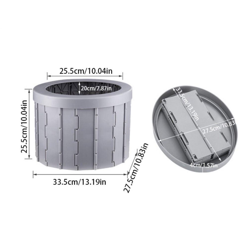 Easy To Store Outdoor Folding Toilet with Storage Bag Car Trash Can Compact Portable Potty  Travel