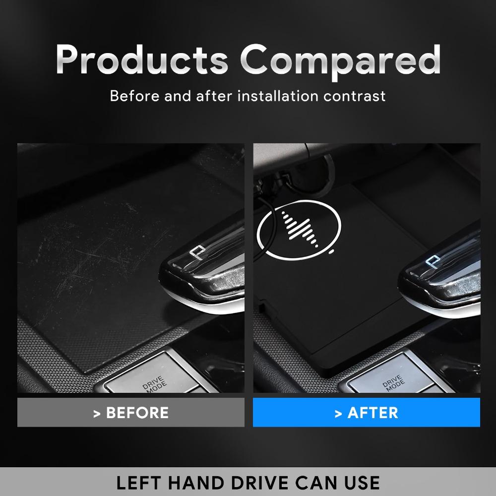 Car Wireless Charger Pad Stable Fast Charging For Hyundai Elantra Sel Center Console Storage Box Trim Decoration Accessories