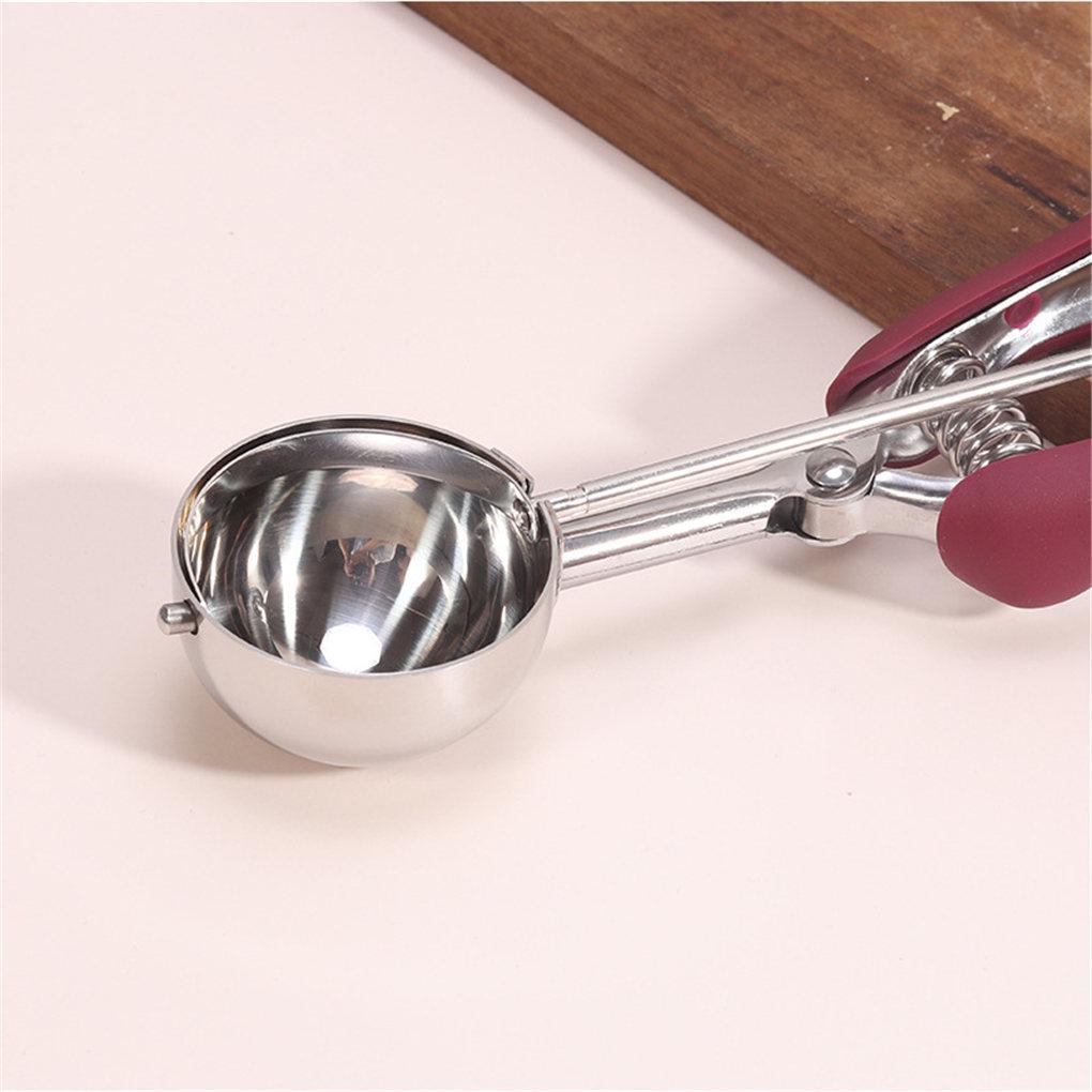 3 Size Stainless Steel Ice Cream Spoon Kitchen Tools Spring Handle Mash