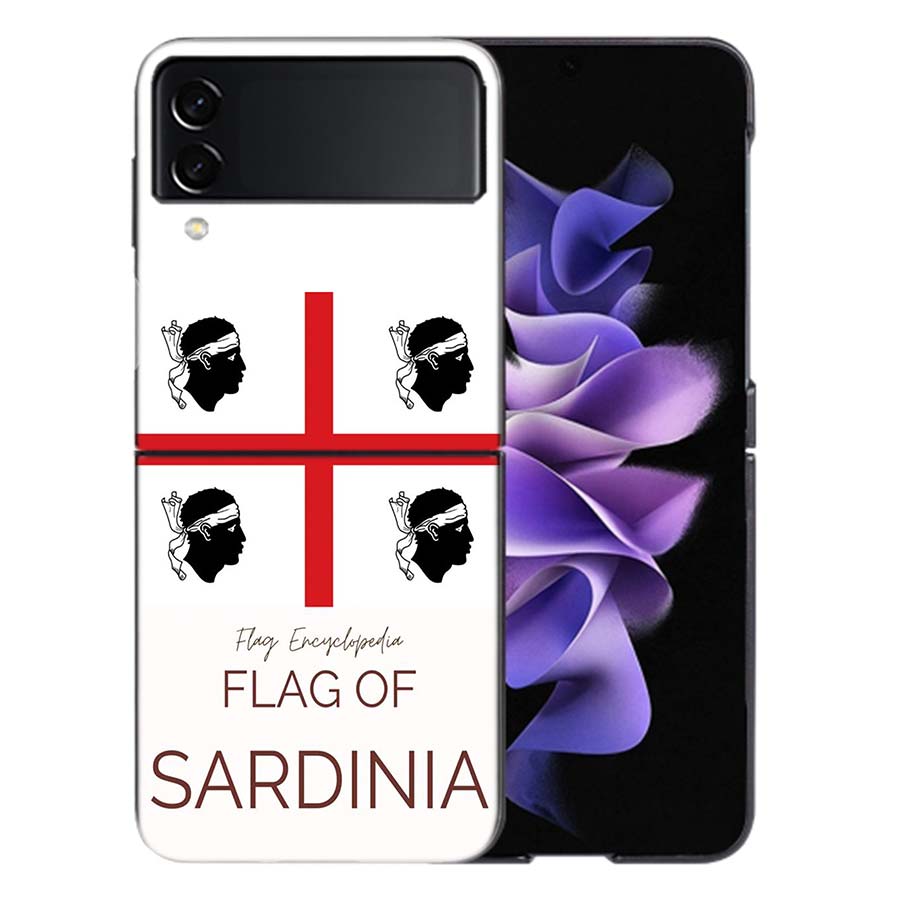 Flag of Sardinia Phone Case For Samsung Z Flip 6 7 5G Galaxy Z Flip 5 4 3 5G Cases Shockproof Hard Cover TPU