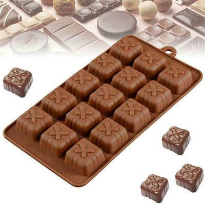 Handgefertigte Silikon-Schokoladenform, 3D-Form, Backzubehör, Geschenkbox für Weihnachten
