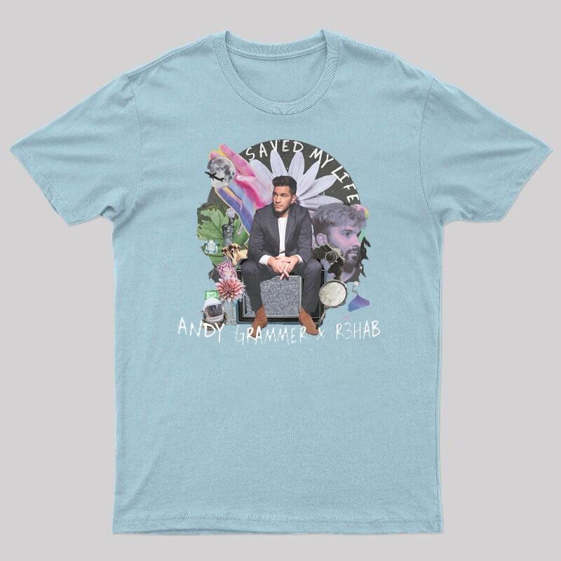 

Andy Grammer albums songs concerts Light Blue Shirt Gift For Fan FN1389 Unisex T-Shirt S
