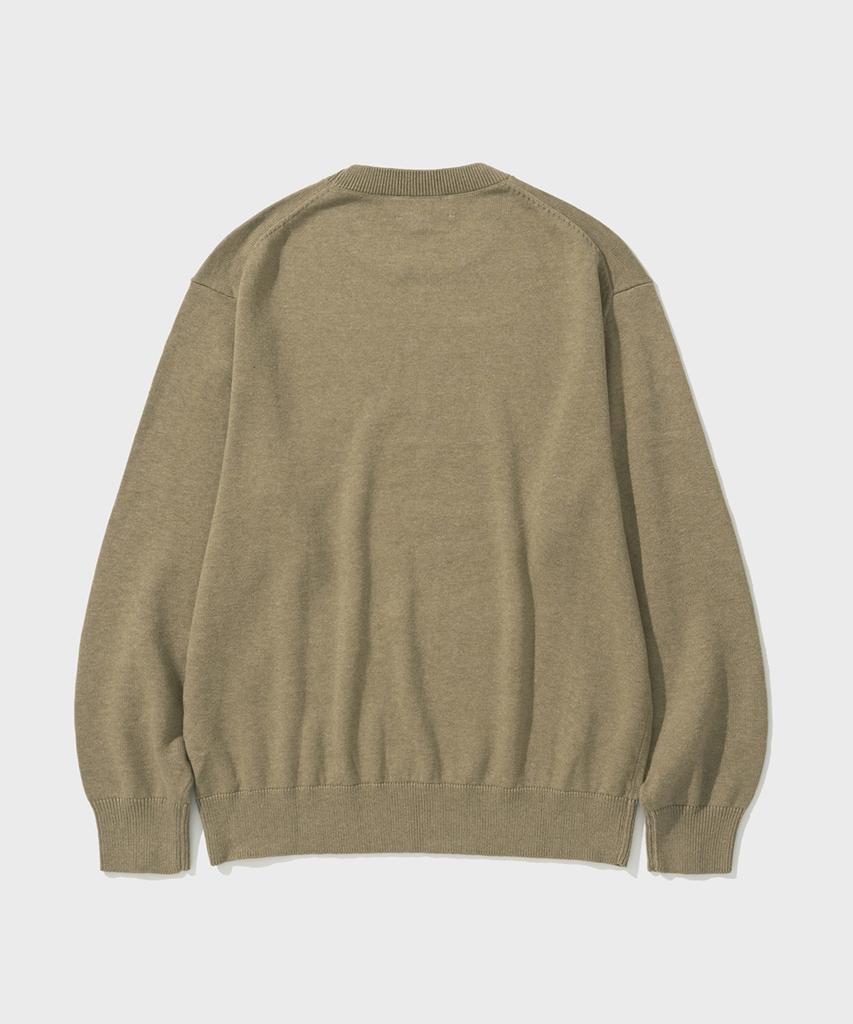 SHIRTER Cotton Cashmere Round Neck Knit (Beige)
