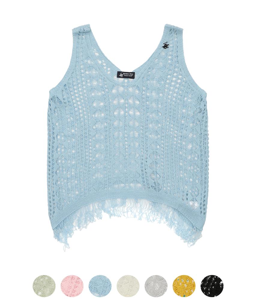 BHPOLOCLUB Women'S Summer Crochet Fringe Knit Vest 7 Colors Tk102