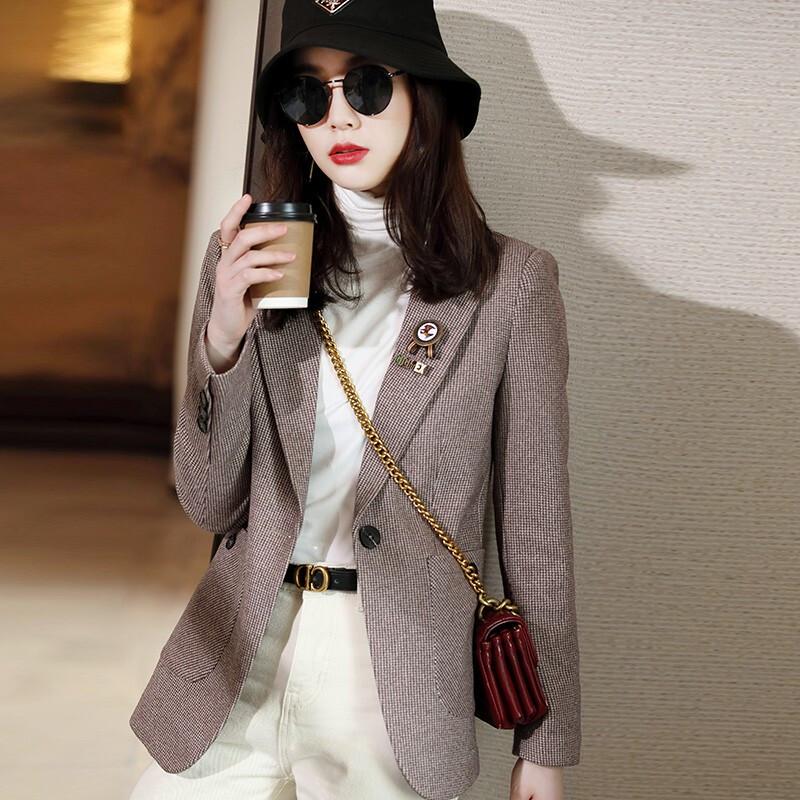 Tluoman Women's Spring Autumn Versatile Blazer