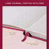 BEECHMORE BOOKS Journal Ligné x A5 160 Pages Lignées Couverture Rigide Cuir Livre Journal Intime pour Femmes et Cahier d'Écriture et de Travail Papier Cartonné 120GSM avec Boîte Cadeau