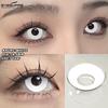 Eyeshare 1 Pair Red/Whie/Black Contact Lenses for Halloween Crazy Party Eye Makeup Lens Anime Role Playing Pupils