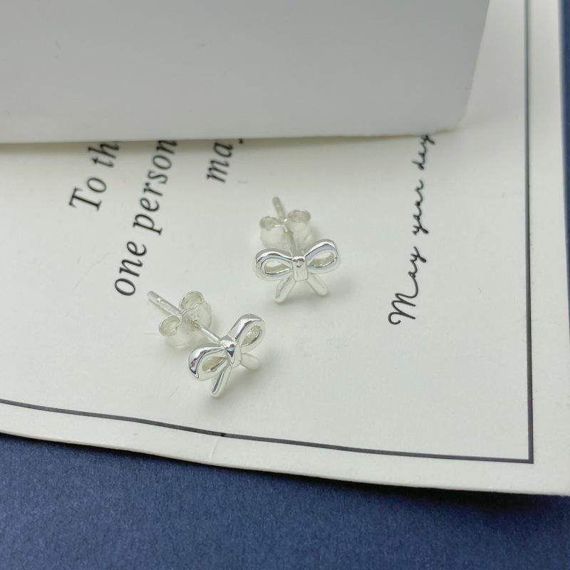 S925 Sterling Silver Bow Earrings - Cute, Mini, Fashionable, Versatile Jewelry