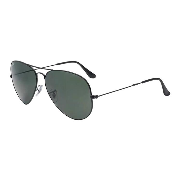 

Ray-Ban Logo Alloy Aviator Sunglasses Unisex Couple Black 62 чёрный