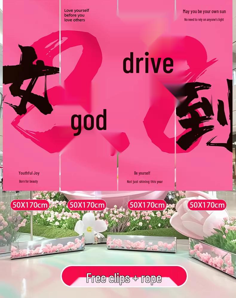 Women's Day Goddess Background Hanging Cloth for Photography & Decor - March 8th Celebration Theme