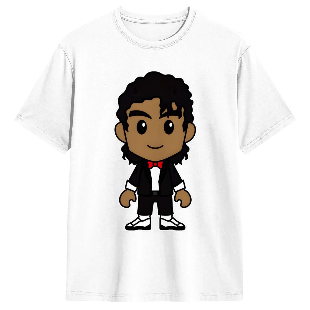 MMichael JJackson Chibi MJ Billie TShirt Harajuku T Shirts Short Sleeve Y2K Basic Tops Summer Cotton Plus Size Top Tees