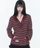 ILLIGO Open Collar Long Sleeve Burgundy