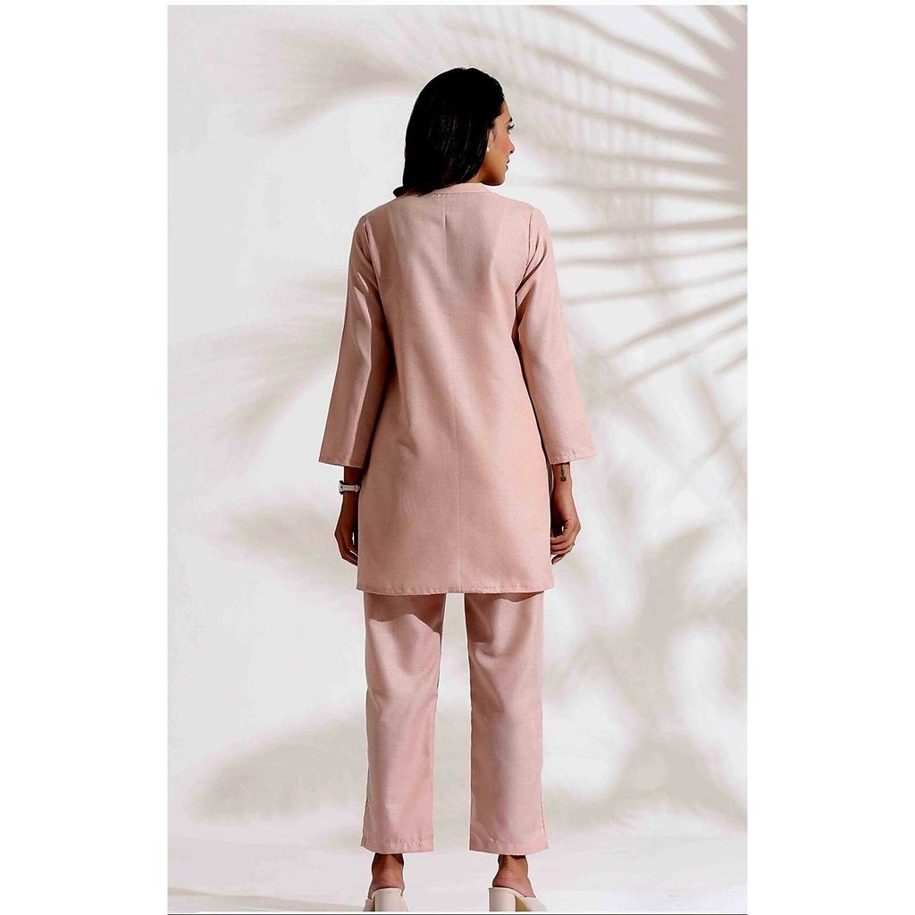 Ινδικό Σχεδιαστικό Βαμβακερό Σετ Κούρτα Παντελόνι με Κορδόνι Γυναικείο Ρούχο Πάρτι Μπλούζα Τούνικα Κούρτι VSO-1748 c