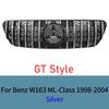 For Mercedes W163 ML320 ML350 ML270 ML400 ML430 1998-2004 Diamond GT Style Front Bumper Grille Plastic Mesh Racing Grill Cover