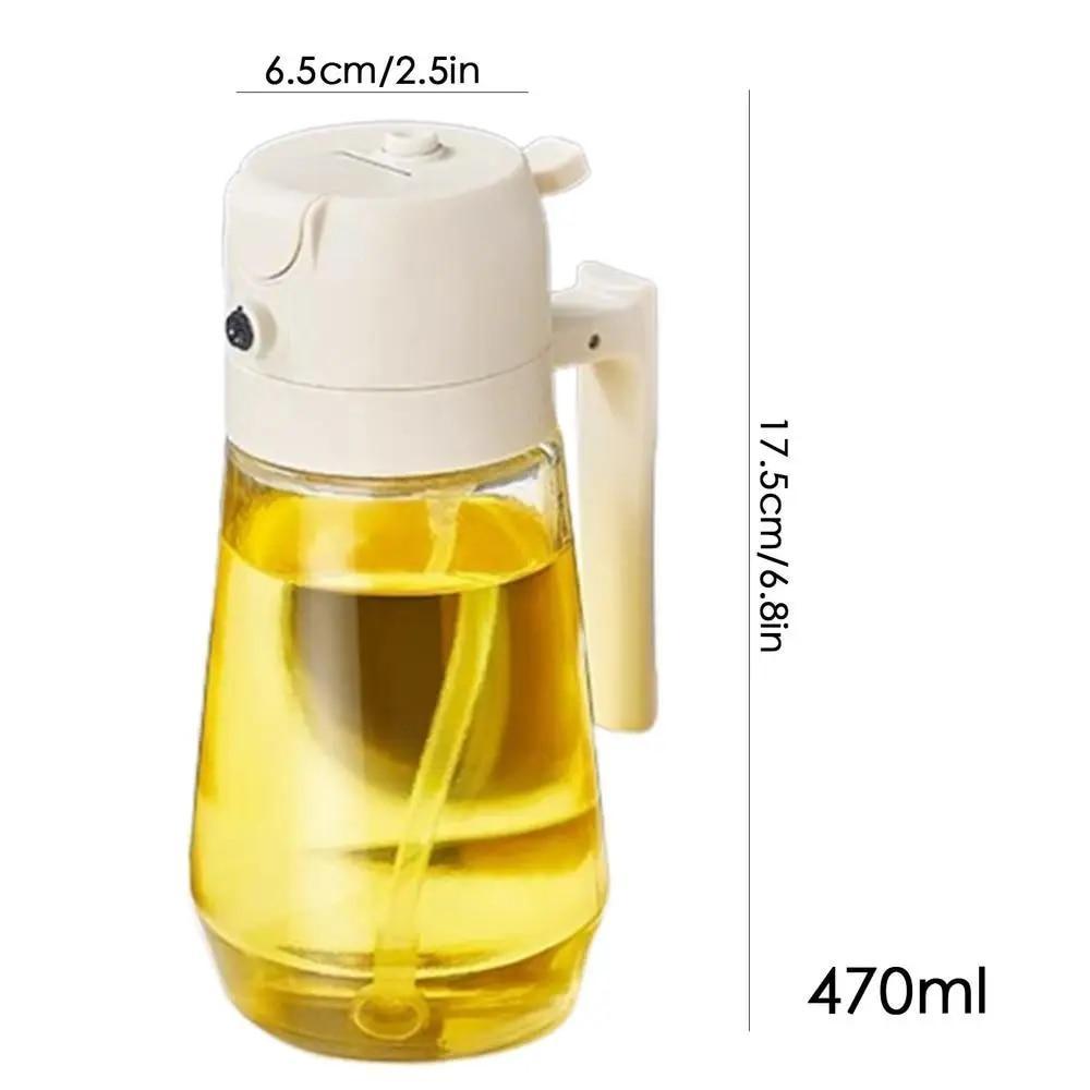 2 In 1 Oil Dispenser Bottle Oil Spray Bottle for Kitchen Oil and Vinegar Dispenser Olive Oil Bottle Sprayer Home(Spray&pour)